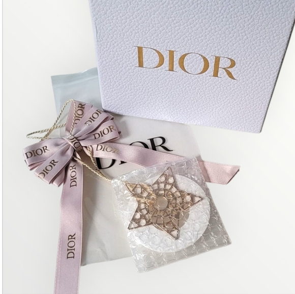 Dior Other - Dior Upcycled GWP Pink Ribbon Perfume Stone Charm Car Ornament Diffuser
